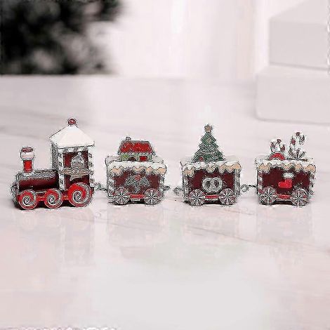 Décorations de Noël, train en bois, cadeau de Noël pour enfants (maternelle), décoration de fenêtre (1/5)