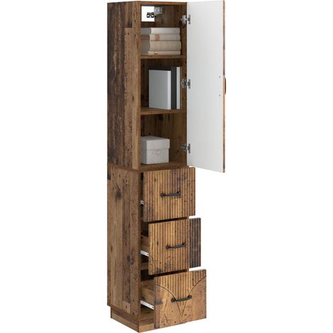 Set di armadi 2 pz Legno antico 33 x 34,5 x 87 cm DAS450996 (1/5)