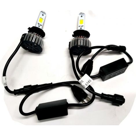 KIT H7 LAMPADE A LED CREE FULL LED 2600 LUMEN 6000K DIGITALE 12V 24V CAMIO AUTO (1/5)