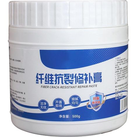 Mastic Réparation Trous Et Pâte À Reboucher Renforcée De Fibres Et Enduit Rebouchage Pour Et Cloisons Pour Fissures, Trous De Clous, Bosses, Rayures, Béton, Stuc, Plafon (1/5)