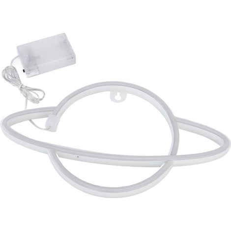 Enseigne lumineuse Planète LED bleue, lampe de nuit décorative pour chambre, salon, bar, mariage, anniversaire, fête. (1/5)