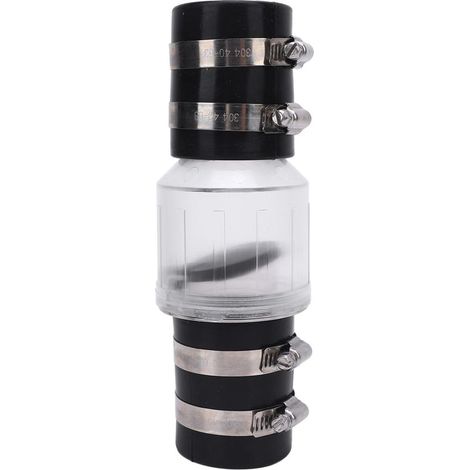Clapet Anti-Retour pour Pompe de Relevage en ABS Transparent avec Clapet à Ressort - Connexion 304 et Joints Inclus - 1-1/2 Pouce (1/5)