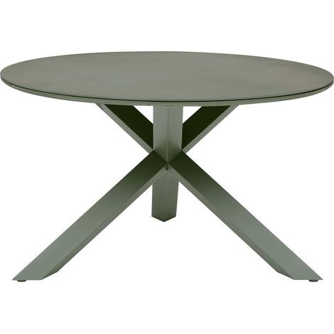 Tavolo da giardino oryon 6 posti d130cm verde alloro - Hespéride
