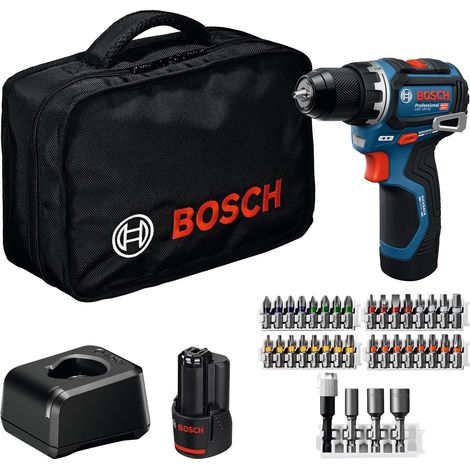 perceuse-visseuse 12V sans-fil GSR 12V-32 (Advanced KickBack Control, moteur sans charbons, avec batterie 2,0 Ah, GAL 12V-20, accessoires, calage P (1/5)