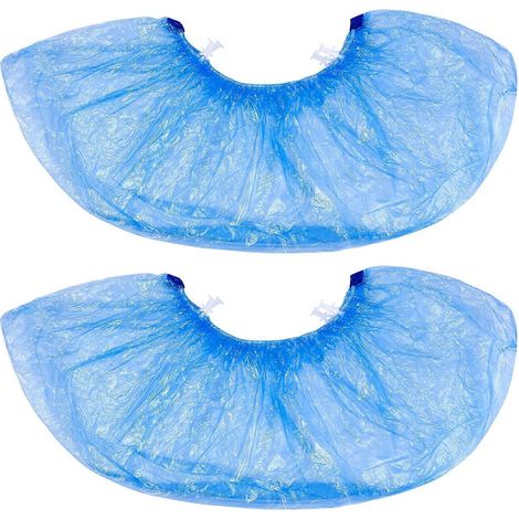 HOLIBANNA Lot de 100 surchaussures jetables pour machine à surchaussures, antidérapantes et imperméables, taille unique, pour la maison et le bureau. (1/2)