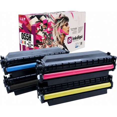 Toner Inkdigo CRG055H compatibile con Canon i-Sensys LBP-662Cdw MF741Cdw, certificato TÜV. (1/5)