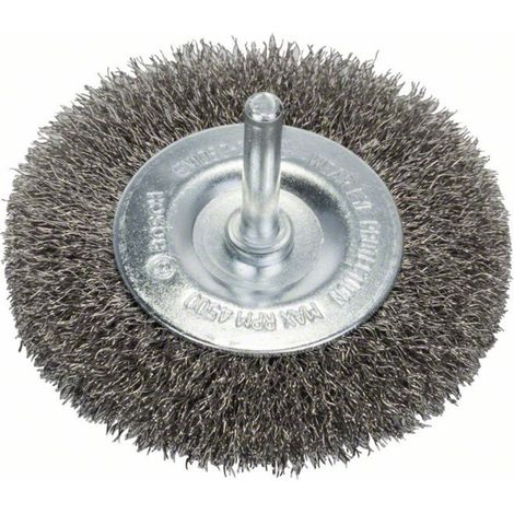 Bosch Accessories Scheibenbürste, gewellt, rostfrei, 80 mm, 0,2 mm, 4 mm, 4500 U/ min  Schaft-Ø 6 mm