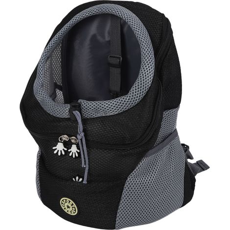 Sac à dos pour animaux de compagnie - Ventilation, confort, espace, respect de l'environnement, esthétique - Noir (1/5)