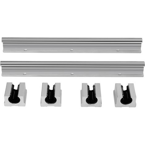 Roulements et rails linéaires, kit de rails linéaires 2 pièces 300 mm 12 mm SBR12UU pour équipements automatisés