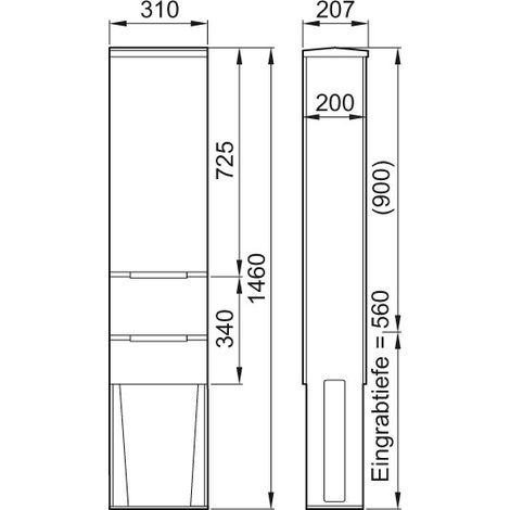Freiluftschrank für ACO MultiControl mono