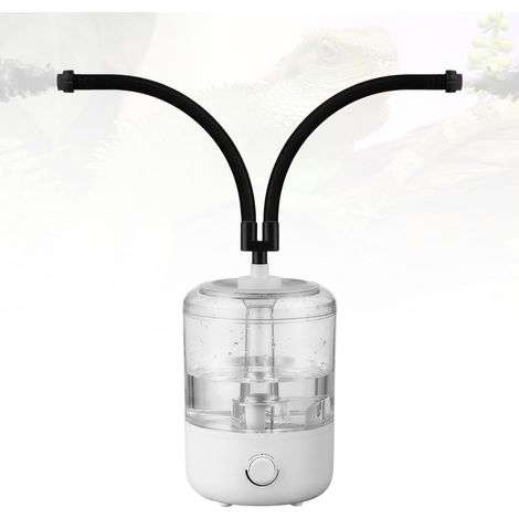 Humidificateur pour reptiles de 4 l (deux tuyaux), grand réservoir à reptiles, avec tube rétractable, brumisateur ultra silencieux à haut volume pour reptiles, amphibiens, plantes humides (1/5)