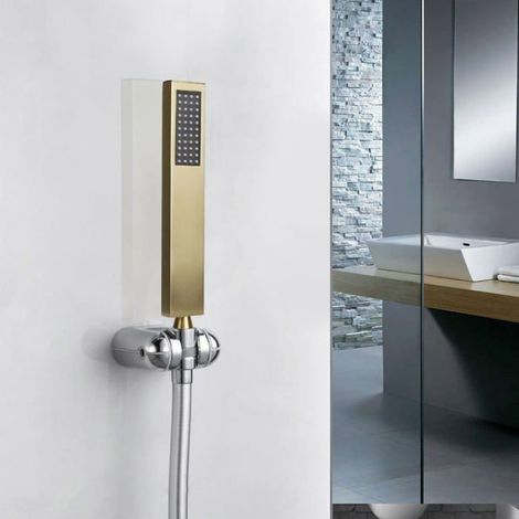 Pommeau Douche Tissot G1/2-1, Doré,Standard, Cuivre Universel Haute Pression, Accessoire Salle Bain Aucunely (1/5)