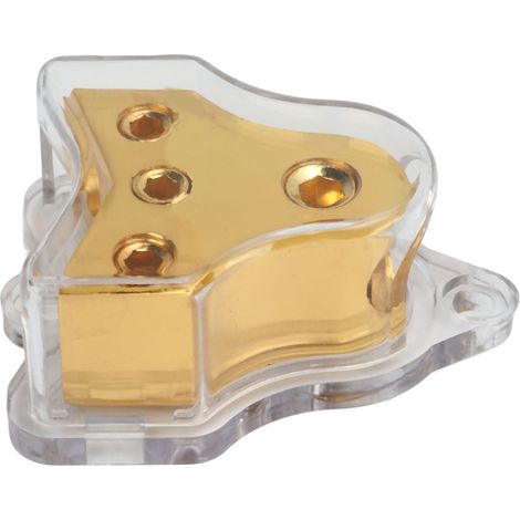 Répartiteur de puissance 3 voies en métal, porte-fusible universel pour auto, bloc de distribution audio, connecteur électrique robuste (1/5)