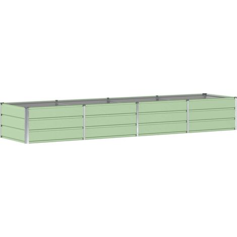 Jardinera Verde 320 x 80 x 45 cm Acero vidaXL