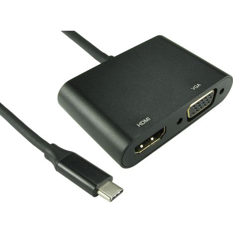 Adaptateur RS PRO USB C vers HDMI, VGA, USB 3.0, 1080 ( Prix pour 1 )