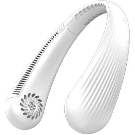 USB-Ventilator 2200mAh, geräuschlos, ohne Rotorblätter, wiederaufladbar, 3 Geschwindigkeitsstufen, für Büro, Zuhause, Reisen (Weiß) (1/4)