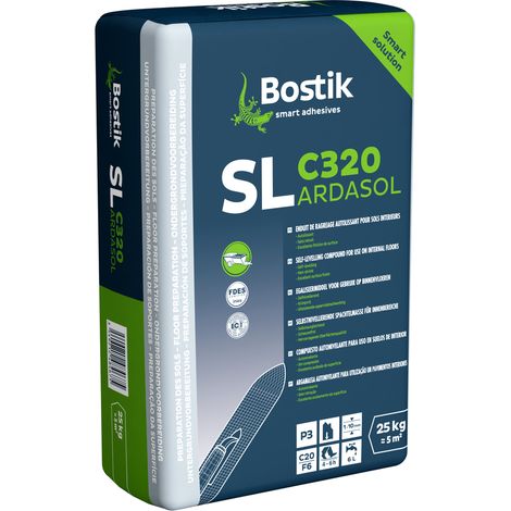 Enduit de sol autolissant SL C320 Ardasol - Rouge - 25kg - BOSTIK - 30615456