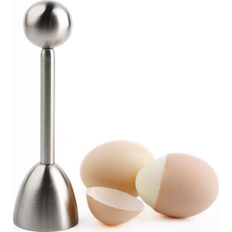 Oeuf dur dur Cracker Cracker Topper en acier inoxydable Shell séparateur Remover Eggs Cutter (1/5)
