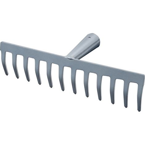 Rastrello stradale larghezza lavoro 295 mm lunghezza denti 55 mm 12 denti con bussola conica senza manico - R104-12T