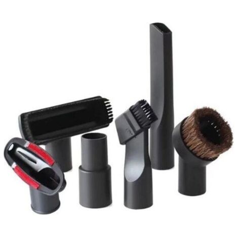 Juego de accesorios para aspiradora de 32 mm: cepillo, boquilla para ranuras con adaptador de manguera de 35 mm a 32 mm (6 piezas). (1/5)
