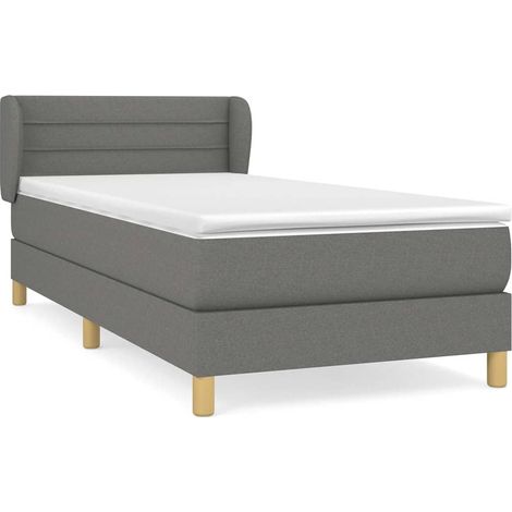 Maison Exclusive - Boxspringbett mit Matratze Dunkelgrau 100x200 (1/5)