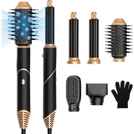 Airbrush 5 en 1, Air Styler, Air Brush 5 en 1 avec Sèche Cheveux Ionique, Brosse Soufflante, Fer a Friser, Brosse Chauffante, Brosse Lissante, Hair Styler pour Sécher, Boucler, Lisser (1/5)
