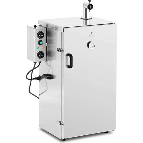 Fumoir professionnel à viande poisson chaud armoire inox volume 105 litres minuterie 0 - 120 min puissance 1 000 watts matériau acier inoxydable 0 - 100 °c (1/5)