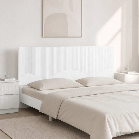vidaXL Cabecero montada en la pared HOORN Blanco Brillante (1/5)