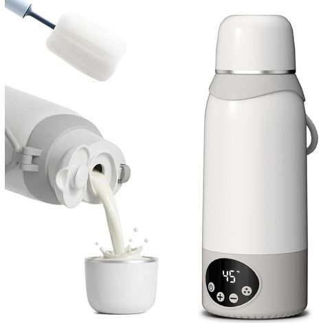 Chauffe Biberon nomade 500ML de voyage, Couvercle-tasse inclus, Batterie longue durée, Chauffe en 3 minutes, Contrôle précis de la température (1/5)