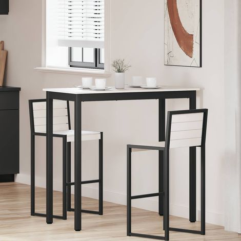 Teenpull – Bartisch Weiß 110 x 55 x 105 cm Massives Kiefernholz (1/5)