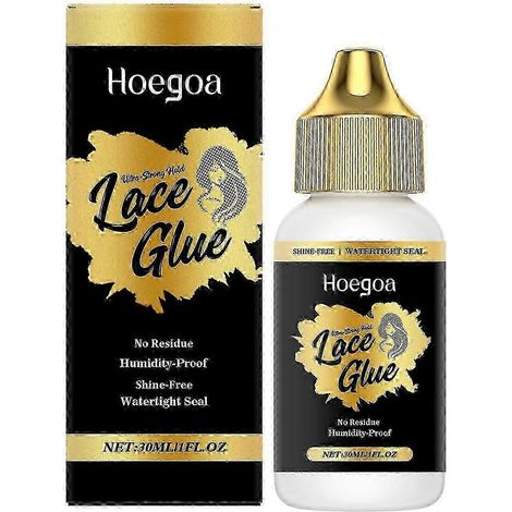 Colle pour perruque en dentelle (1 pièce), fixation invisible et forte pour perruques à lace front, convient aux peaux grasses, non toxique, résistante à l'humidité et à l'eau. (1/4)