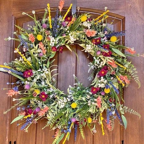 Guirlande Fausse Fleurs - Guirlande Texas Wildflower 45 cm - Décoration Printemps Été Porte Intérieure Extérieure - 1 Pièce (1/5)