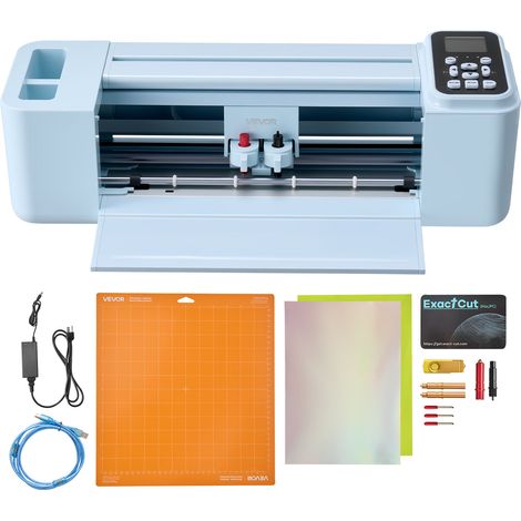 VEVOR Vinylschneidemaschine 30 cm, Schneideplotter/Plottermaschine mit Tastensteuerung & Touchscreen, Kompatibel mit Mac/Windows/Android/iOS, Vinylcutter für Bastelarbeiten, Karten & Wohnaccessoires (1/5)