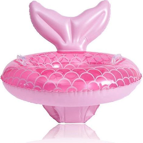 Flotador inflable de sirena para niñas, modelo 2023, con asiento de seguridad. (1/4)