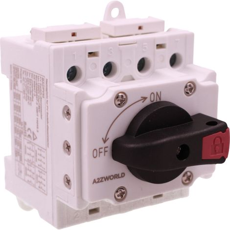 Sezionatore Interruttore di Isolamento DC Fotovoltaico 4P 2M 40A DC 1200V IP20 IEC60947-3 (1/3)