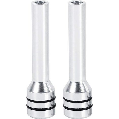 2pcs Universal Car Truck en aluminium Intérieur Porte de verrouillage Pins Couverture (argent) (1/4)