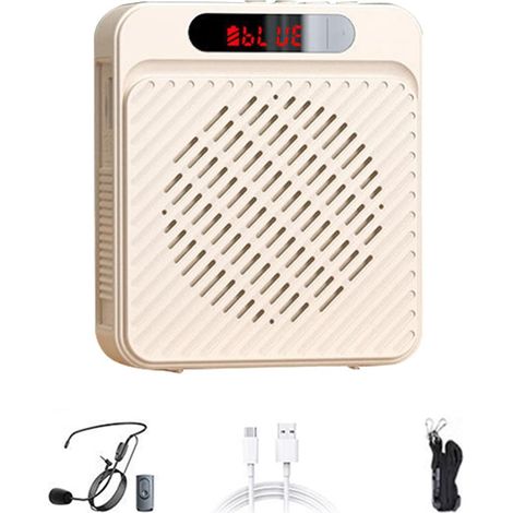 Amplificateur Vocal 5W 1200mAh Haut Parleur Personnel Multifonctionnel avec Microphone et Affichage pour Enseignants, Discours, Etc. (1/5)