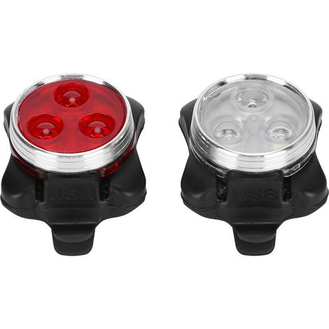 1 paire de feux arrière de vélo rechargeables par USB, étanches, à LED, pour les sorties nocturnes à vélo (1/5)