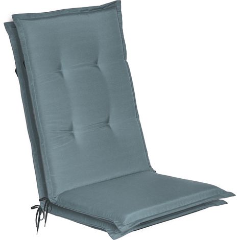 Lot de 2 coussins d'assise pour chaises de jardin Loft HL, bleu pigeon, 120 x 50 x 6 cm (1/5)