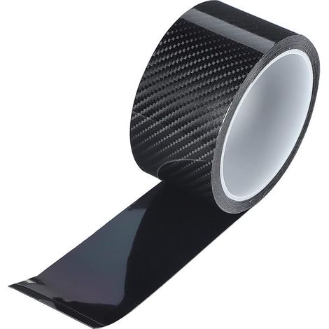 Autocollant en Fibre de Carbone - Film de Protection en Fibre de Carbone Noir Autocollant de Protection de Bord de Porte de Voiture Autocollant Anti-Rayures(5CM3M) (1/5)