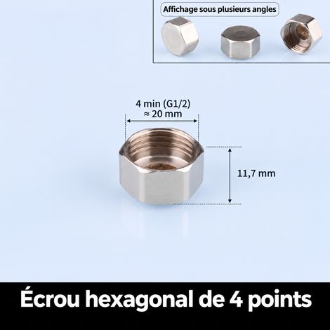 Bouchon femelle 1/2 pouce en acier inoxydable pour tuyauterie réf 0741 – Livraison gratuite