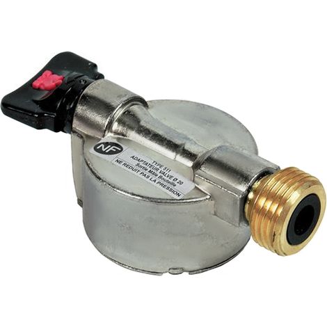 Adaptateur NF pour bouteille à valve Ø20 - sortie mâle bouteille - Gurtner