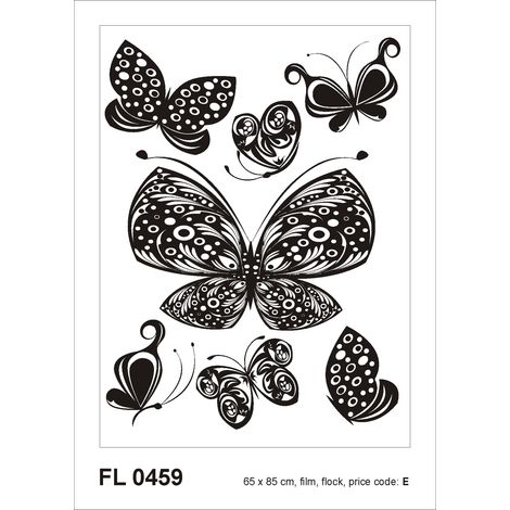 sticker mural papillons noir - Sanders & Sanders (1/2)