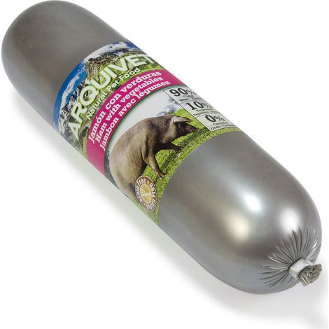 ARQUIVET Salsicce di prosciutto con Verdure - alimento umido per cani - prosciutto con ortaggi - 500 g (1/5)