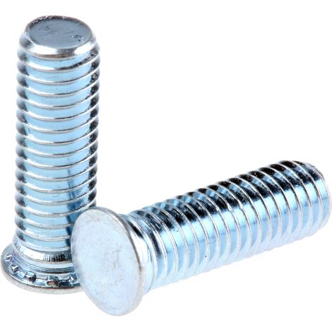 Goujon autosertissable RS PRO Acier Galvanisé et passivé, M5, longueur: 16mm ( Prix pour Sachet de 50 )