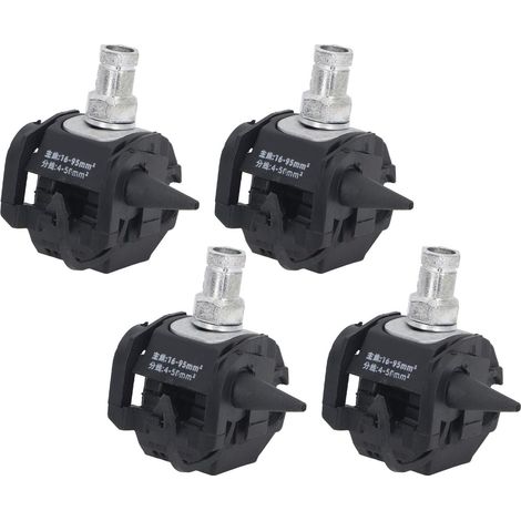 Lot de 5 Connecteur de perçage d'isolation, Cuivre étamé 1KV, Séparateur de câble PVC, Pour alimentation industrielle et éclairage de jardin (1/5)