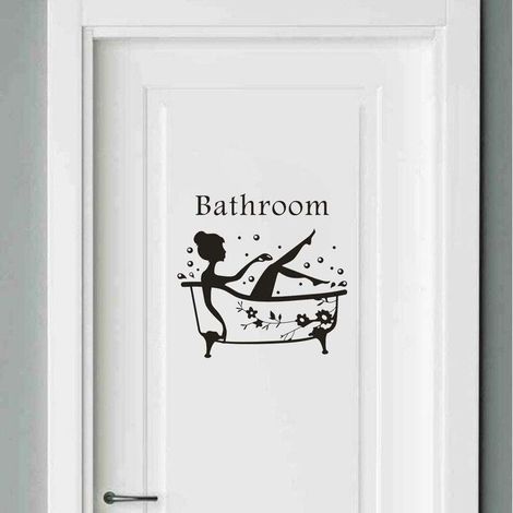 Wandaufkleber, WC/Bad/Badewanne Türaufkleber Wandaufkleber
