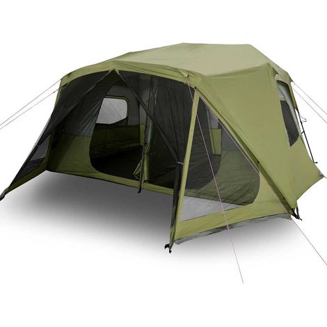 vidaXL Tienda familiar 10 personas impermeable apertura rápida verde (1/2)