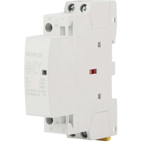 Haushalts-Wechselstromschütz 2P 230V DIN-Schiene 20A 1NO 1NC 35mm AC-7a AC-7b