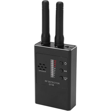 Détecteur d'objectifs cachés sans fil, scanner RF et localisateur de caméras espionnes pour chambre d'hôtel et bureau, noir (1/5)